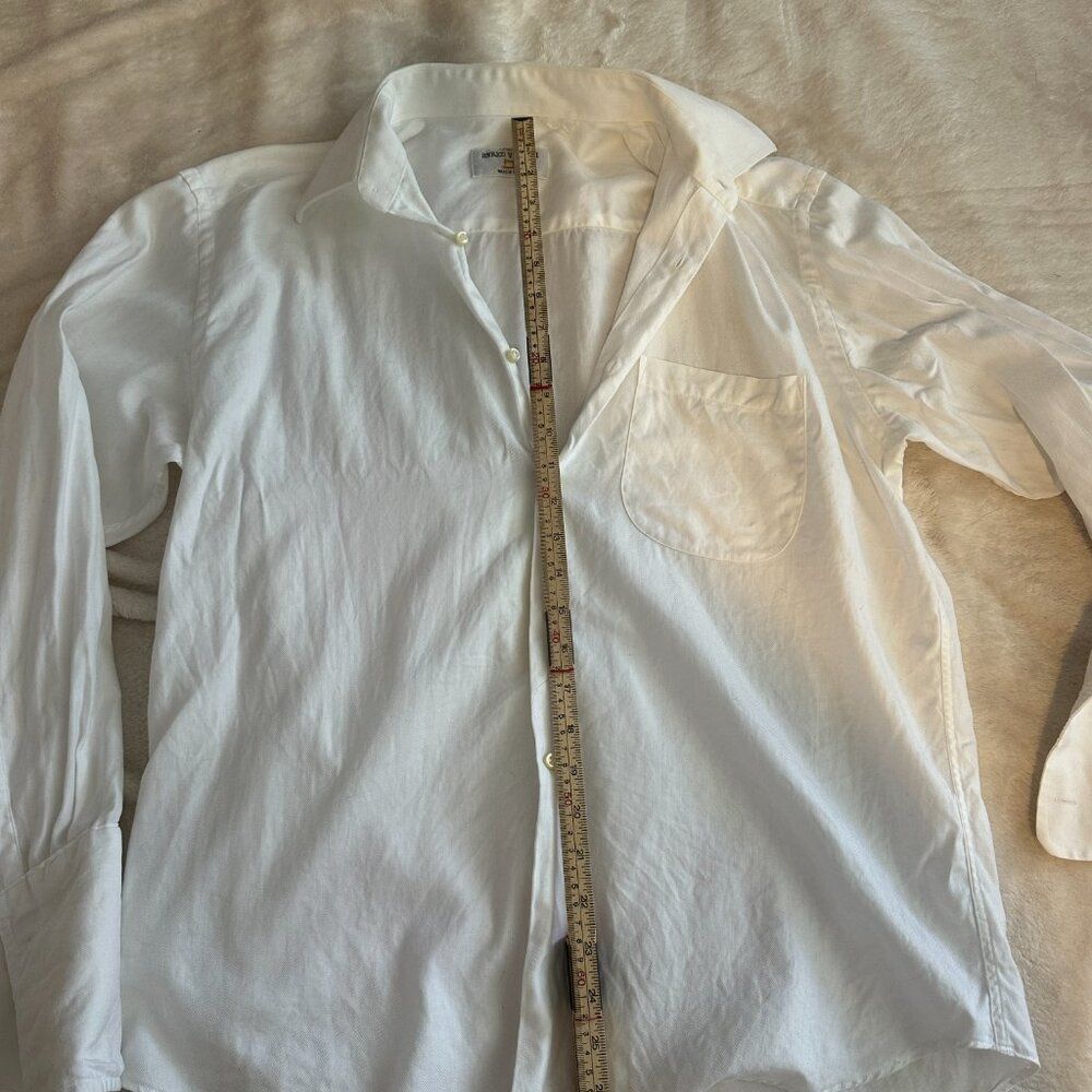 Enrico Venturi Mens White Button Up Shirt Cotton L Made In Italy - Picture 7 of 7